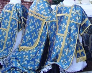 blue advent vestments